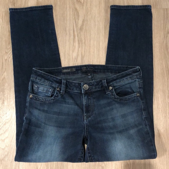 KUT From The Kloth Dark Blue Wash Straight LegJeans Size 8 Short - Picture 16 of 16